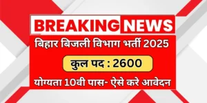 Bihar Bijli Vibhag Vacancy
